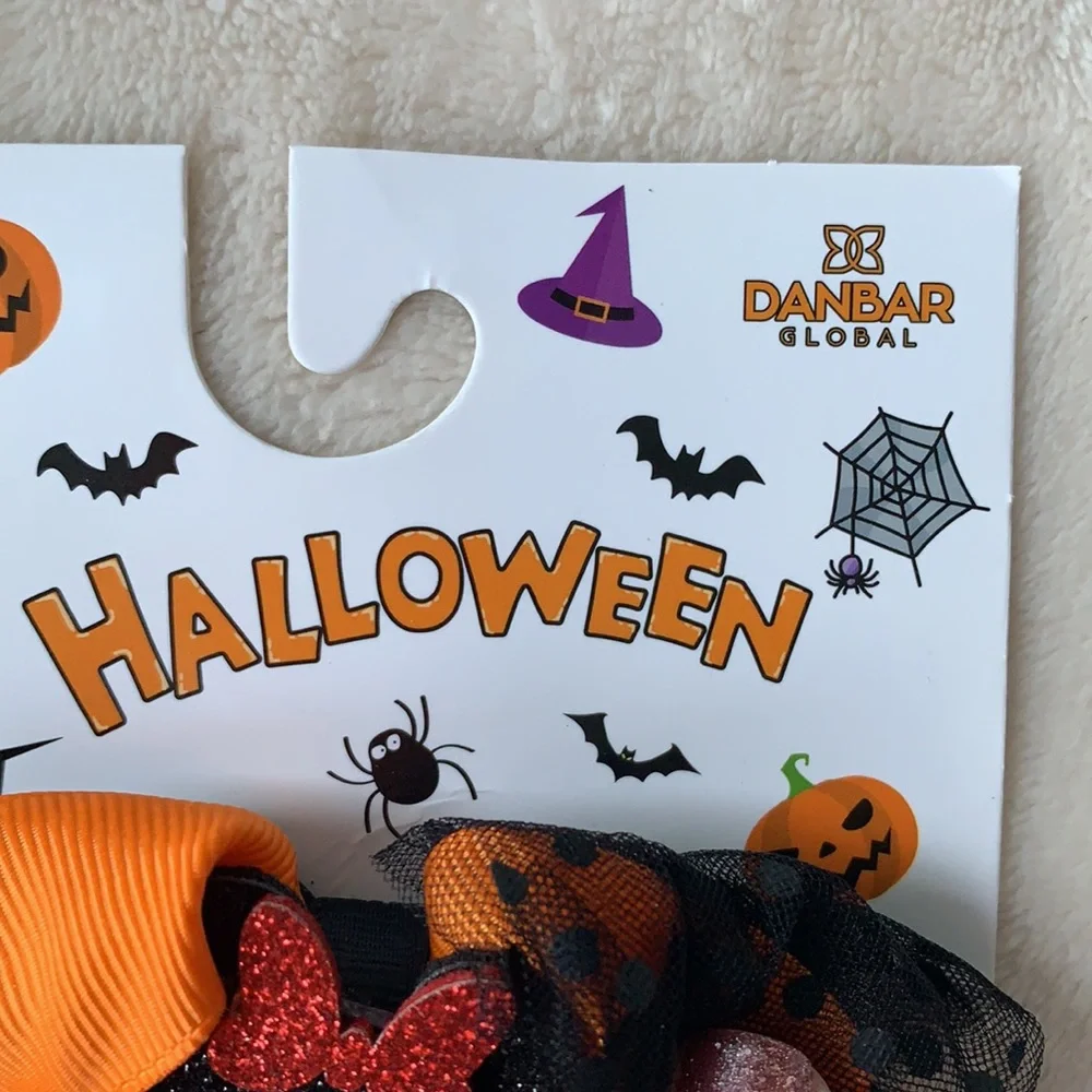 NEW 4 Halloween Hair Bows Girls Bats Minnie Mouse Spider 🕷💜